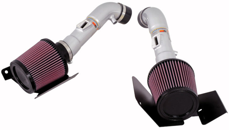 K&N 2007-2008 350z Dual Silver Typhoon Short Ram Intake (knn69-7071TS)