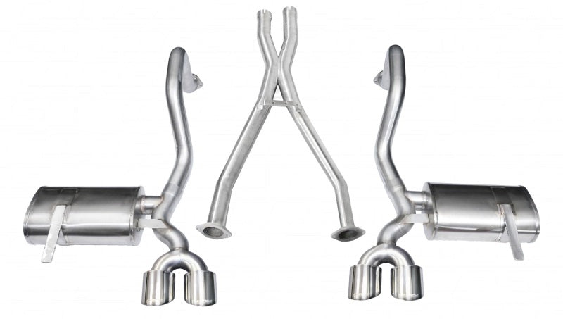 CORSA Performance 1997-2004 Chevrolet Corvette C5 Z06 5.7L V8 Polished Xtreme Cat-Back + XO Exhaust