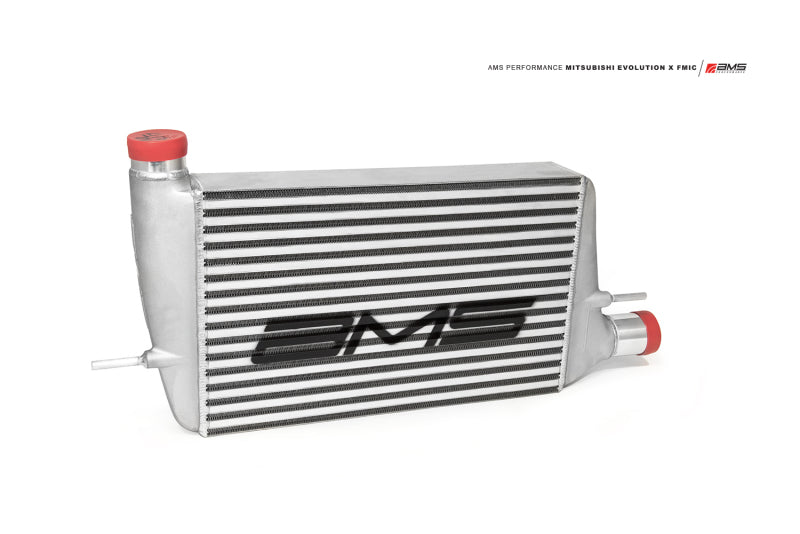 AMS Performance 2008-2015 Mitsubishi EVO X Front Mount Intercooler w/Modular Cast End Tanks & Logo (amsAMS.04.09.0001-1)