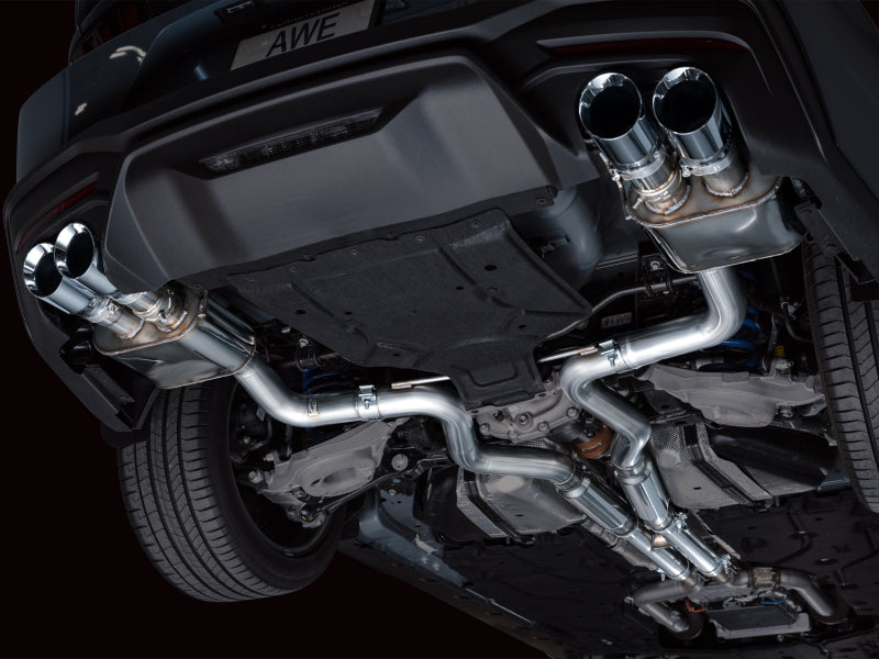 AWE Tuning 2024 Ford Mustang GT Fastback S650 RWD SwitchPath Cat-Back Exhaust with Quad Chrome Silver Tips - photo 4