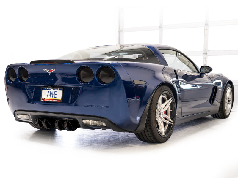 AWE Tuning C6 Chevrolet Corvette Z06/ZR1 Track Edition Axle-Back Exhaust with Diamond Black Tips - photo 4