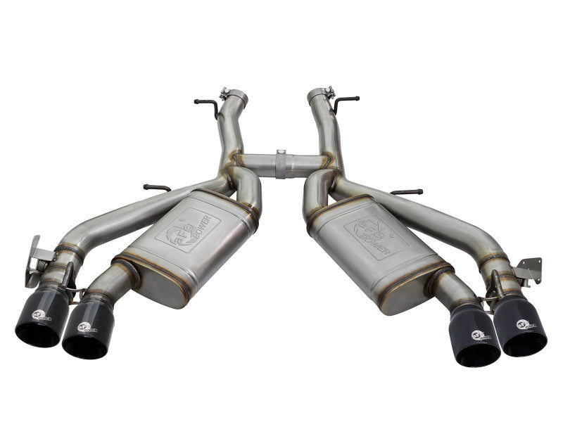 aFe MACH Force-Xp 3in 304 Stainless Steel Axle-Back Exhaust Dual Exhaust (NPP) with Black Tips 2016-2017 Camaro SS V8 - photo 2