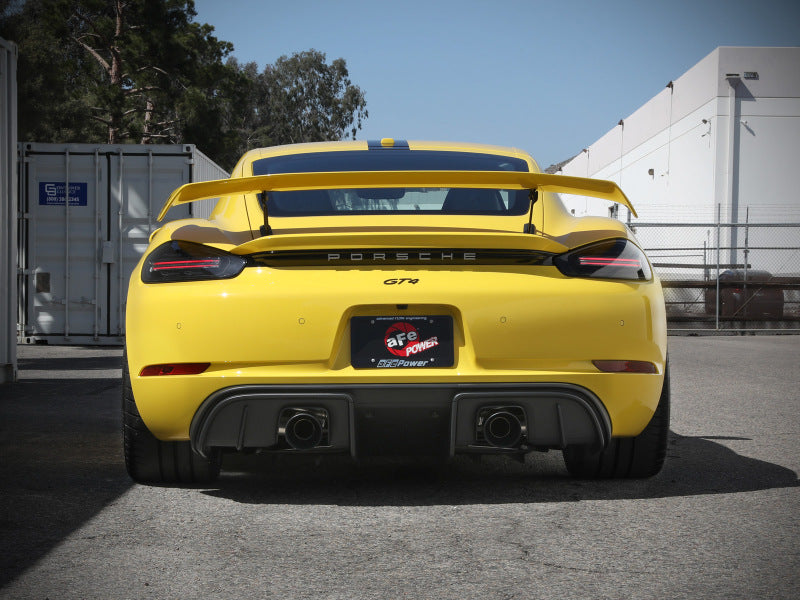 aFe MACH Force-Xp 2.25in-2.5in 304 Stainless Steel Exhaust Cat-Back Porsche 2020-2022 Cayman GT4(718) 4.0L - Black Tips - photo 6