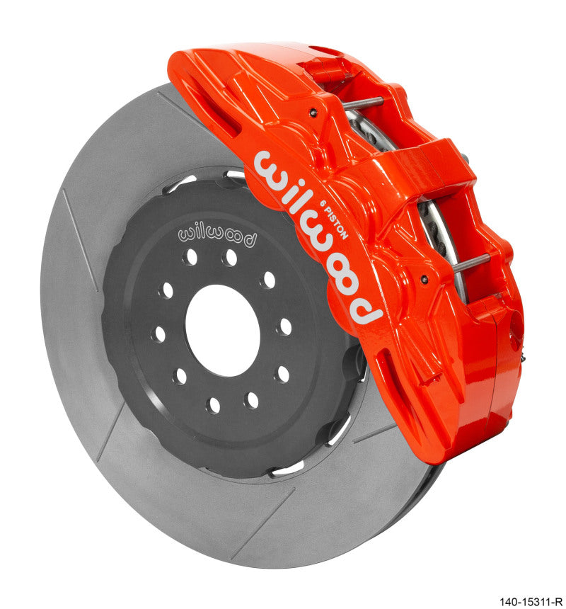 Wilwood 2005-2013 Chevrolet Corvette C6 SX6R Front Big Brake Kit (15in) - Red / Slotted