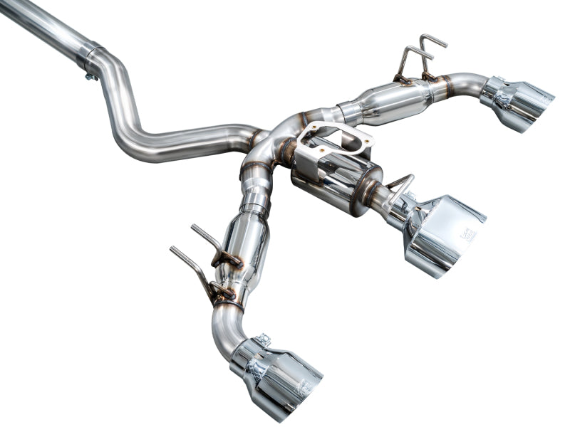 AWE Tuning 2023-2024 Toyota GR Corolla Track Edition Cat-Back Exhaust - Chrome Silver Tips - photo 5