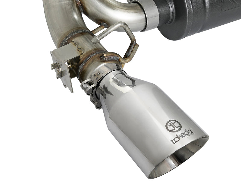 aFe Takeda 3in 304 Stainless Steel Axle-Back Exhaust System with Polished Tip 2016-2018 Ford Focus RS 2.3L - photo 3