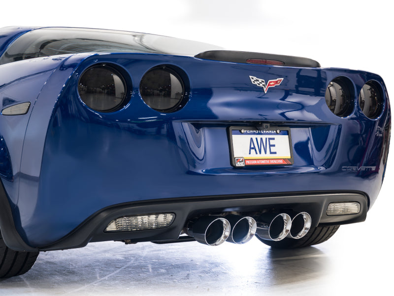 AWE Tuning C6 Chevrolet Corvette Z06/ZR1 Touring Edition Axle-Back Exhaust with Chrome Silver Tips - photo 6