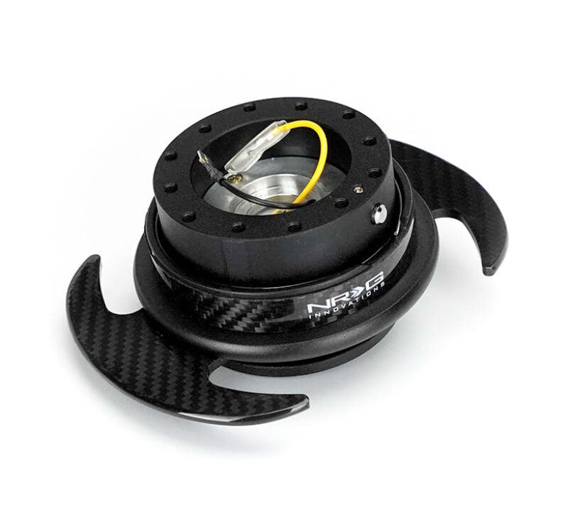 NRG Quick Release Kit Gen 3.0 - Black Body / Carbon Fiber Ring w/ Carbon Fiber Handles (SRK-650CF-1)