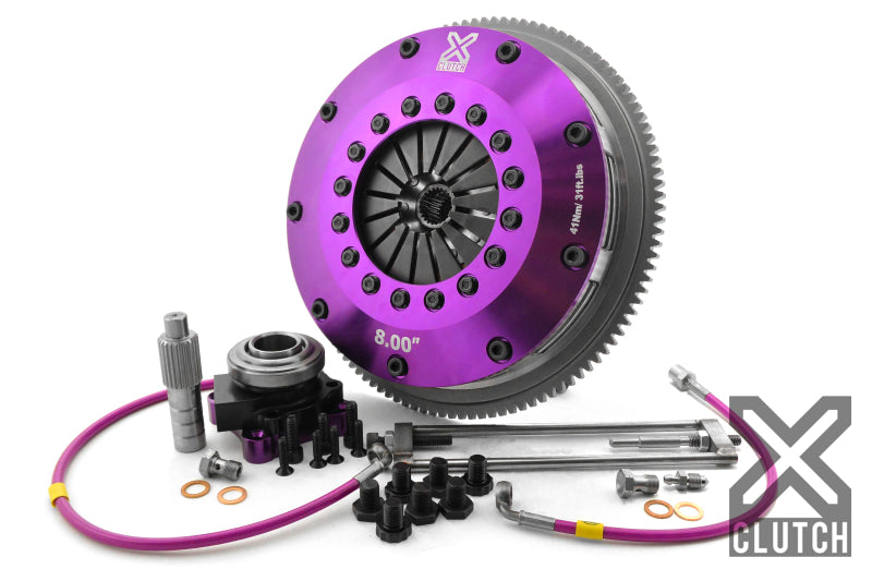 XCLUTCH 1997 Mitsubishi Lancer EVO IV 2.0L 8in Twin Solid Ceramic Clutch Kit
