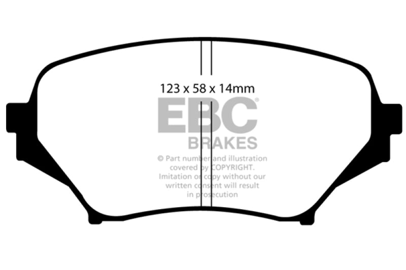 EBC Mazda Miata MX-5 (NC) Redstuff Ceramic Low-Dust Front Brake Pads (DP31774C)