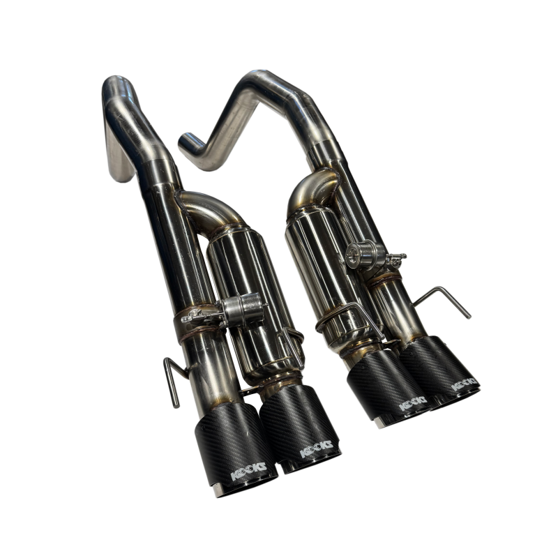 Kooks Headers 2009-2013 Chevrolet Corvette Z06/ZR1 3in. Valved Axle-Back Exhaust with CF Tips - photo 2
