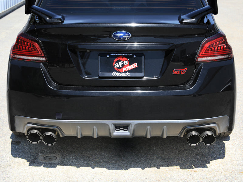 aFe Subaru WRX/STi 2015-2021 H4-2.0/2.5L Takeda 3in to 2-1/2in Stainless Cat-Back Exhaust Carbon Fiber Tip - photo 6