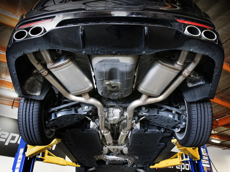 aFe Gemini XV 3in to Dual 2-1/2in 304 Stainless Steel Cat-Back Exhaust with Cut-Out 2018-2021 Kia Stinger L4-2.0L - photo 6