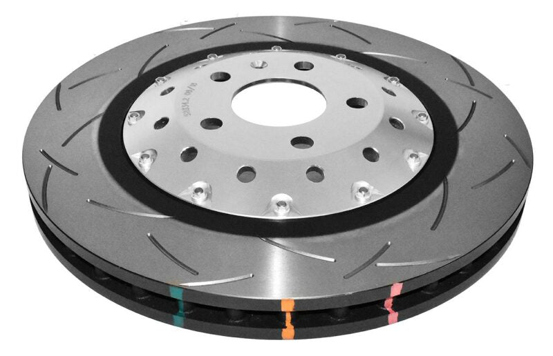 DBA Audi R8 / RS4 / RS5 5000 Series T3 Slotted 2-Piece Front Brake Rotor, Silver Hat (DBA52834SLVS)