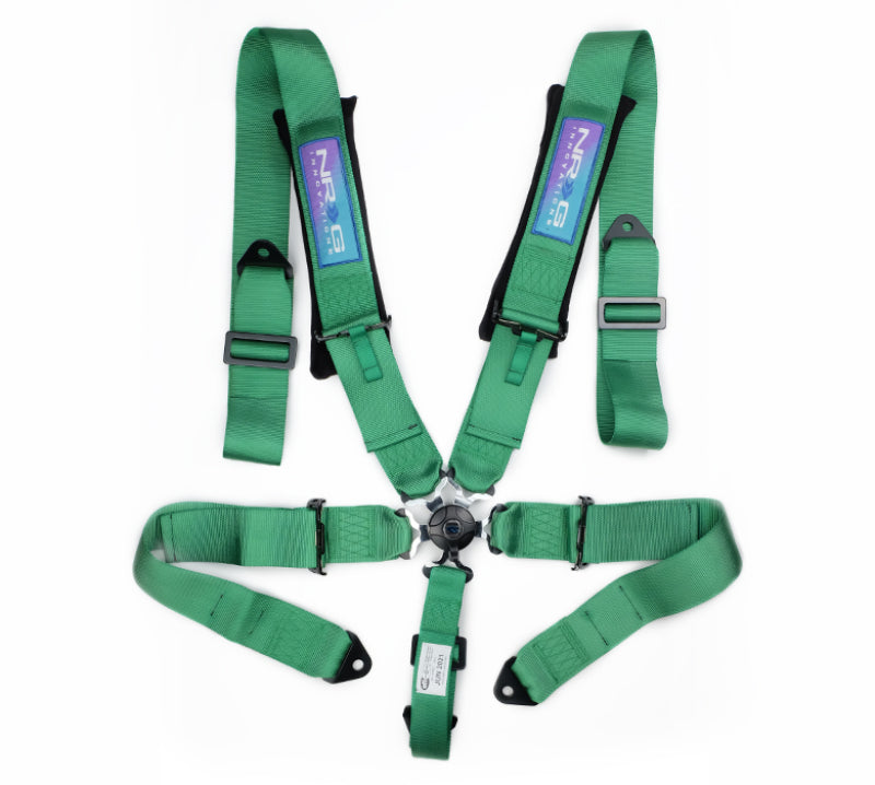 NRG 5PT 3in. Seat Belt Harness / Cam Lock - Green (SBH-B6PCGN)