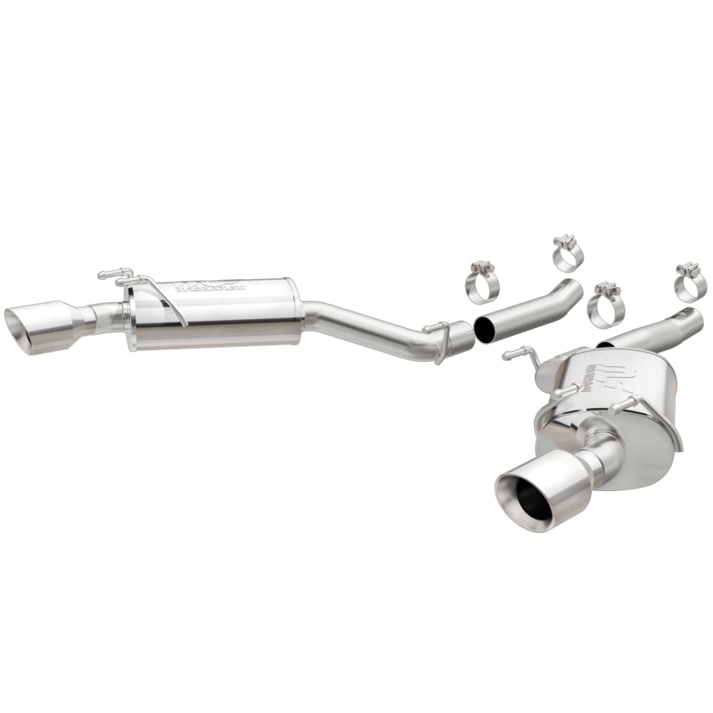 Magnaflow Axle-Back Stainless Dual Split 4in Polished Tips 2010-2015 Chevrolet Camaro Convert. 3.6L V6