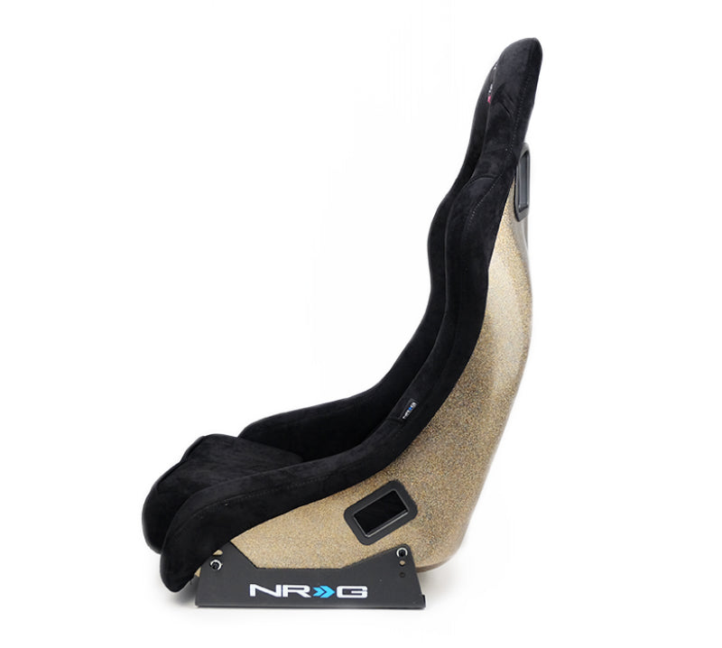 NRG FRP Bucket Seat ULTRA Edition (Black Alcantara/Gold Glitter Back)