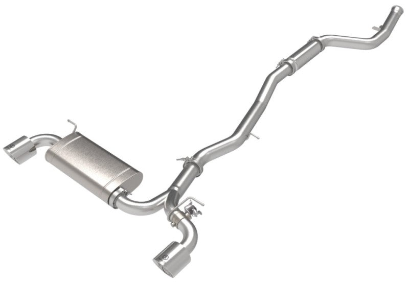 aFe POWER Takeda 2021 Toyota Supra 2.0L 2.5in-3in 304 Stainless Steel Cat-Back Exhaust with Polished Tips