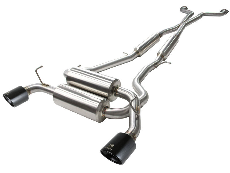 aFe Takeda 2-1/2 in 304 Stainless Steel Cat-Back Exhaust System Infiniti G37 08-13/Q60 2014-2015 V6-3.7 with Black Tips - photo 2