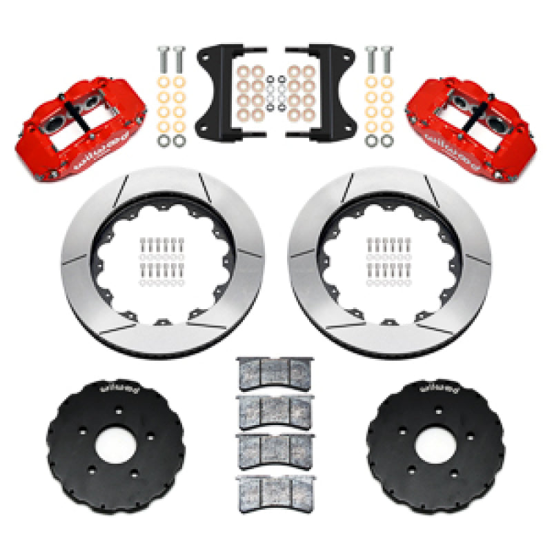 Wilwood 2014-2019 Chevrolet Corvette C7 Forged Narrow Superlite 6R Front Big Brake Kit (14in) - Red / Slotted
