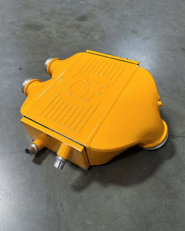CSF top mount charge-air-cooler, nitro yellow