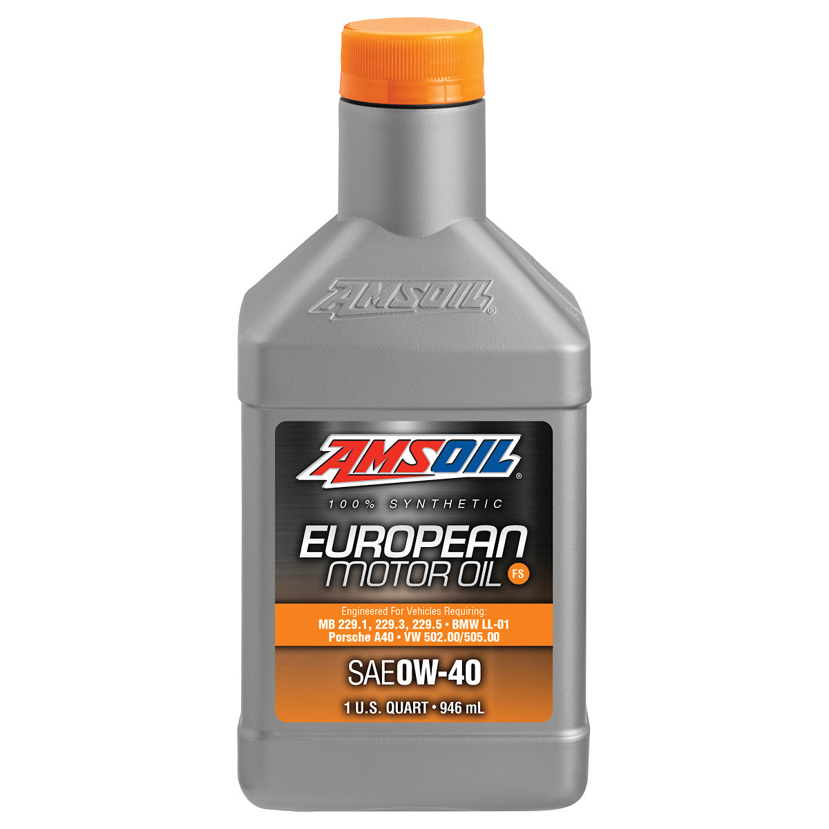 AMSOIL 0W-40 FS 100% Synthetic European Motor Oil, 1 Quart