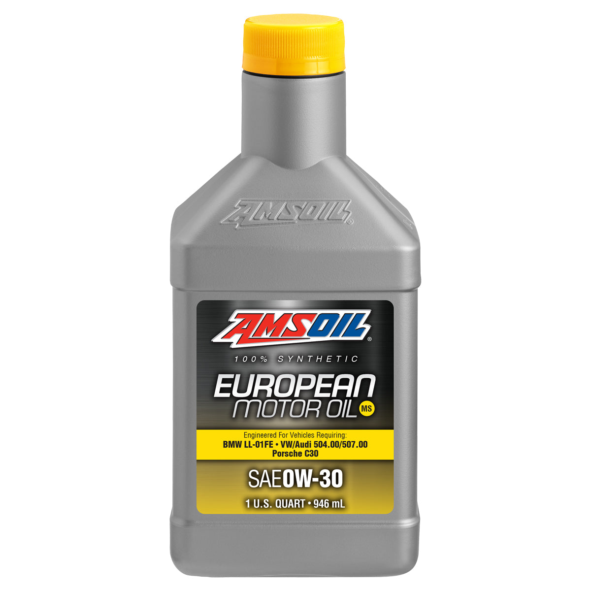 AMSOIL 0W-30 MS 100% Synthetic European Motor Oil, 1 Quart