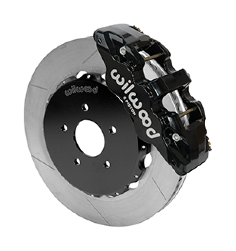 Wilwood 2009-2013 Nissan 370Z / Infiniti G37 Aero6 Front Big Brake Kit - Black / Slotted