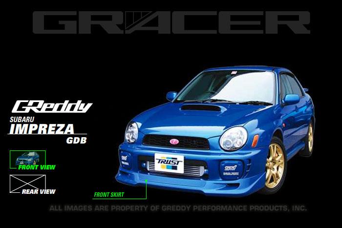 GReddy 2002-2003 Subaru Impreza WRX Polyurethane Front Lip Spoiler