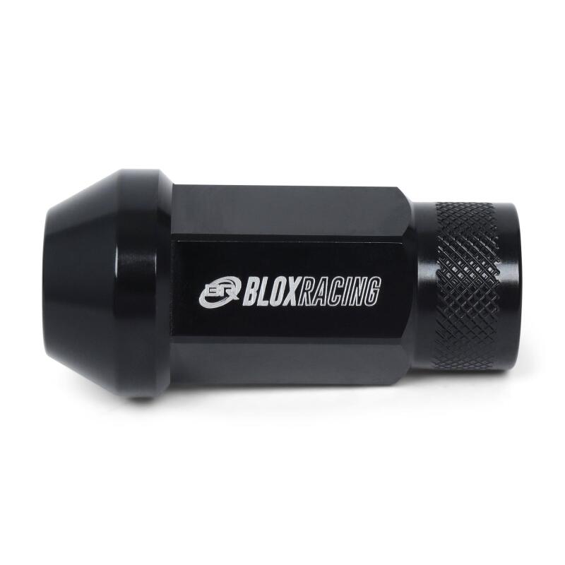 BLOX Racing Street Series Forged Lug Nuts - Black - 12x1.25 - Set of 16 (BXAC-00106-SSBK)