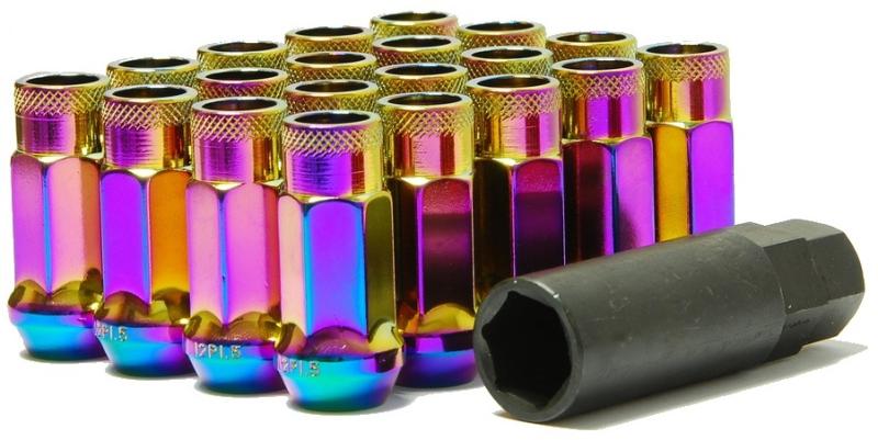 Muteki SR48 Open End Lug Nuts - Neon 12x1.25 48mm (32905N)