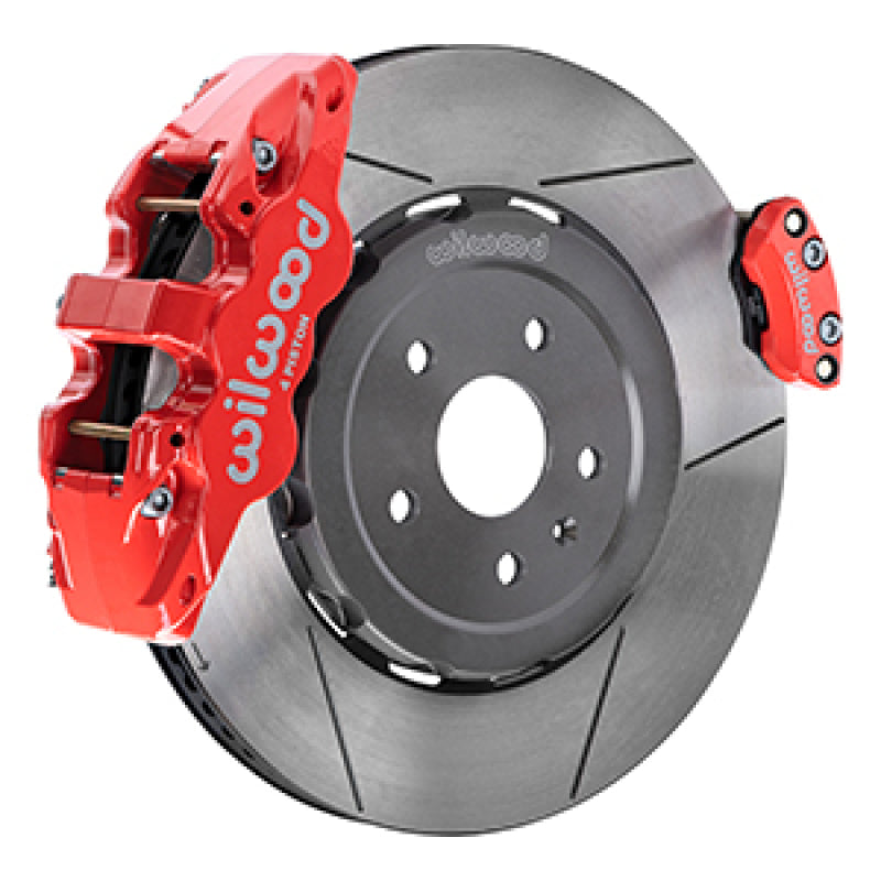 Wilwood 2020-2023 Chevrolet Corvette C8 Aero4 Rear Big Brake Kit - Red / Slotted