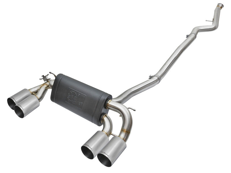 aFe 2016-2018 BMW M2 L6-3.0L MACH Force-Xp 3in to 2.5in 304 Stainless Steel Cat-Back Exhaust System-Quad Polish Tips