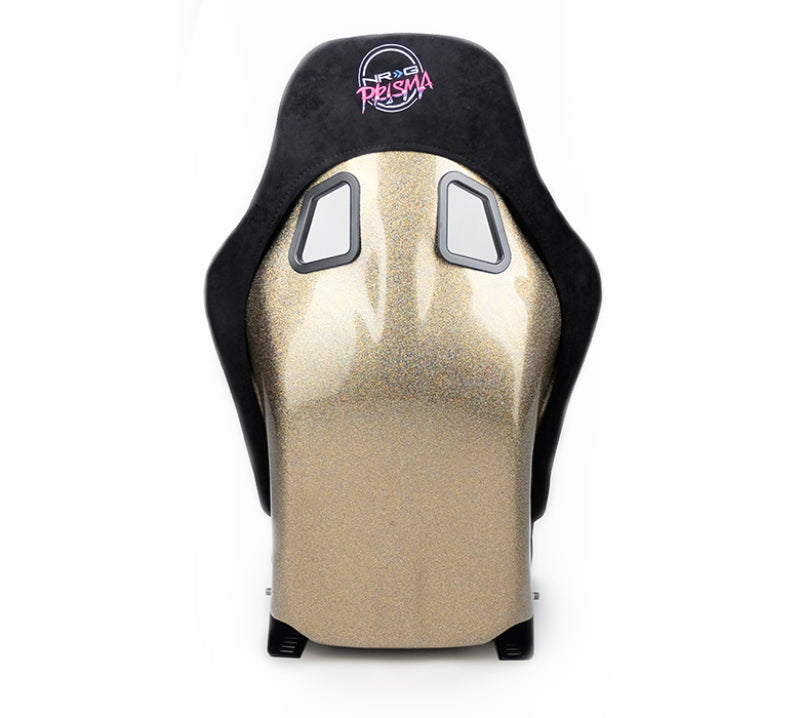 NRG FRP Bucket Seat ULTRA Edition (Black Alcantara/Gold Glitter Back)