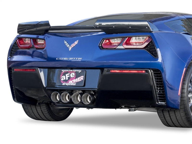 aFe MACH Force-Xp 3in-2 1/2in Axle-Back 304 Stainless Steel Exhaust with Polished Tips 2014-2017 Chevrolet Corvette V8-6.2L