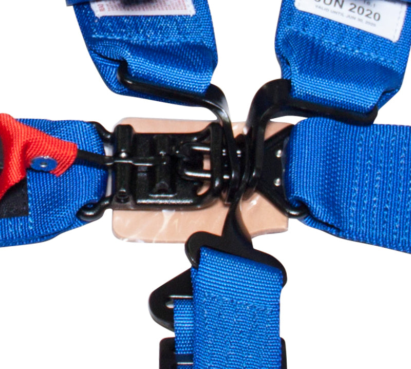 NRG SFI 16.1 5PT 3in. Padded Seat Belt Harness / Latch Link - Blue (SBH-5PCBL-620) - photo 3