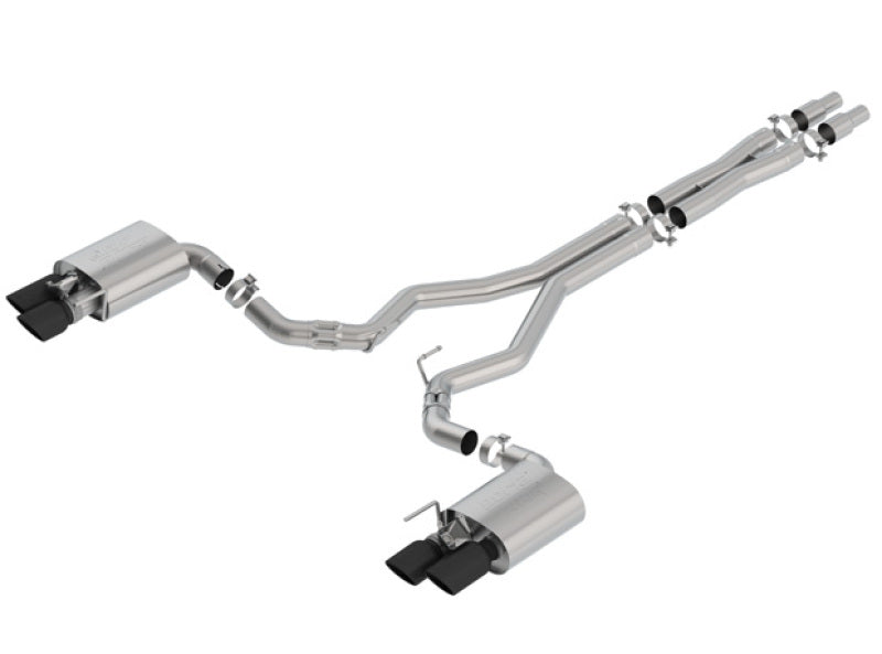 Borla 2018 Ford Mustang GT 5.0L AT/MT 3in ATAK Cat-Back Exhaust Black Chrome Tips with Valves - photo 4