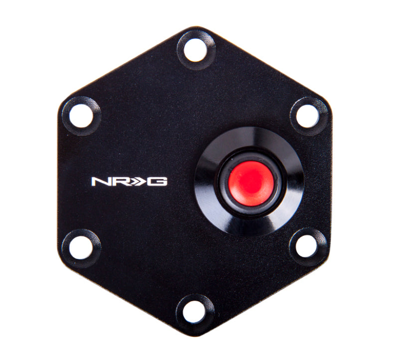 NRG Hexagonal Steering Wheel Ring w/ Horn Button - Black (STR-600BK) - photo 2