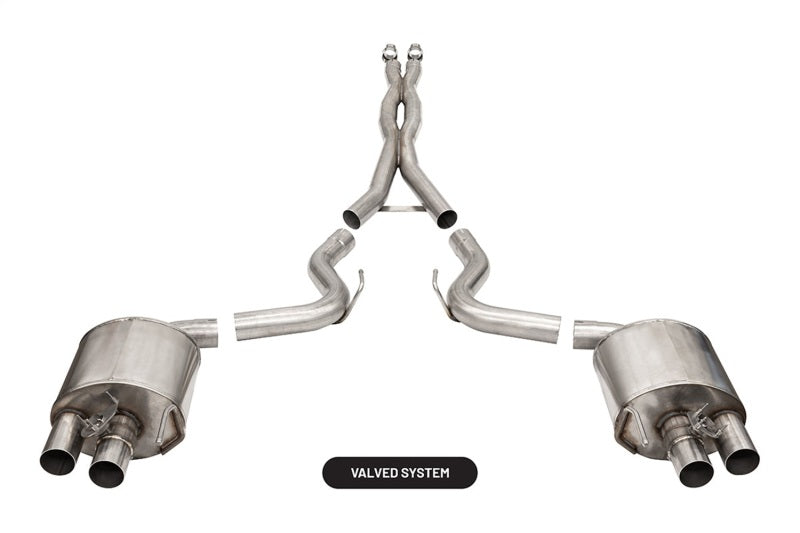 CORSA Performance 2015-2020 Ford Mustang GT350/R 5.2L V8 Dual Rear Cat-Back - Stainless Dual Rear Exit - photo 5