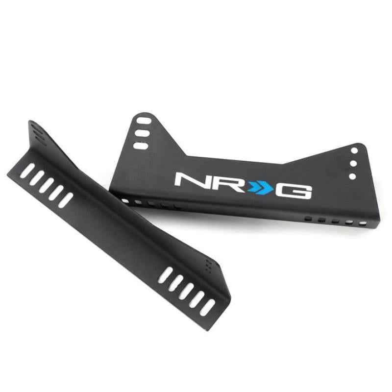 NRG Bucket Seat Side Bracket - 2pc w/ NRG Logo (RSC-100MB-NRG)