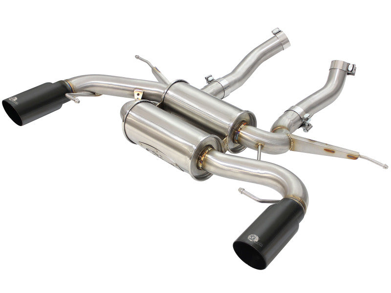 aFe MACH Force-Xp 2.5in Axle-Back Stainless Exhaust with Black Tips 2007-2013 BMW 335i 3.0L L6 (E90/92) N55