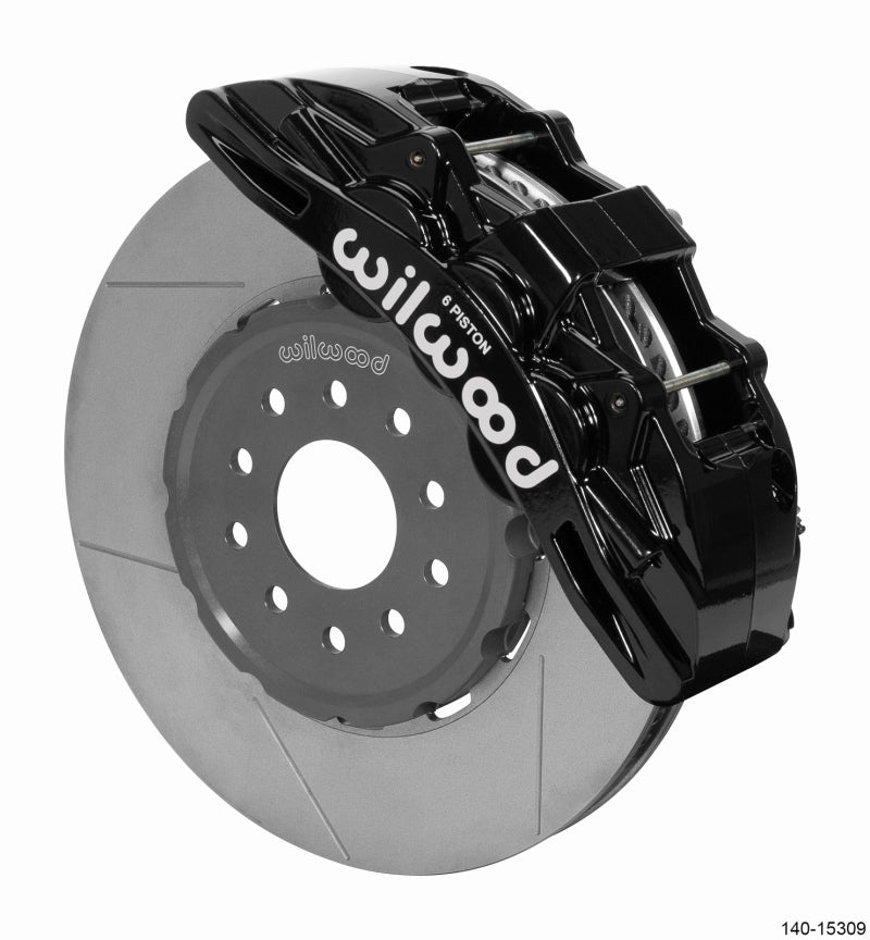 Wilwood 2005-2013 Chevrolet Corvette C6 SX6R Front Big Brake Kit (14in) - Black / Slotted