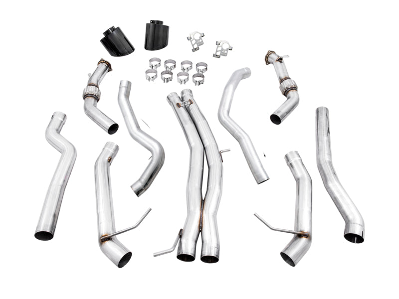 AWE Tuning Audi B9.5 RS5 Sportback Non-Resonated Track Edition Exhaust - RS-Style Diamond Blk Tips - photo 3