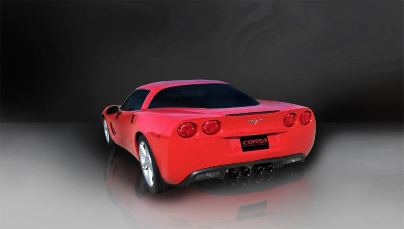 CORSA Performance 2005-2007 Chevrolet Corvette C6 6.0L V8 Black Xtreme Axle-Back Exhaust - photo 3
