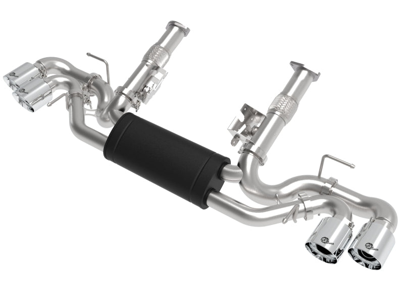 aFe MACH Force-Xp 2-1/2in 304 Stainless Steel Cat-Back 2020 Chevrolet Corvette (C8) 6.2L - Polished Tip