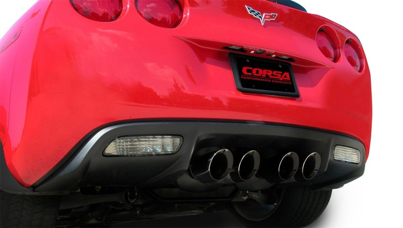 CORSA Performance 2006-2013 Chevrolet Corvette C6 Z06 7.0L V8 Black Sport Axle-Back Exhaust