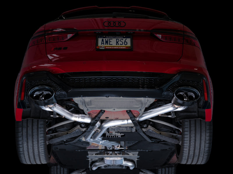 AWE Tuning 2021-2023 Audi C8 RS6/RS7 SwitchPath Cat-Back Exhaust - Diamond Black Tips - photo 2