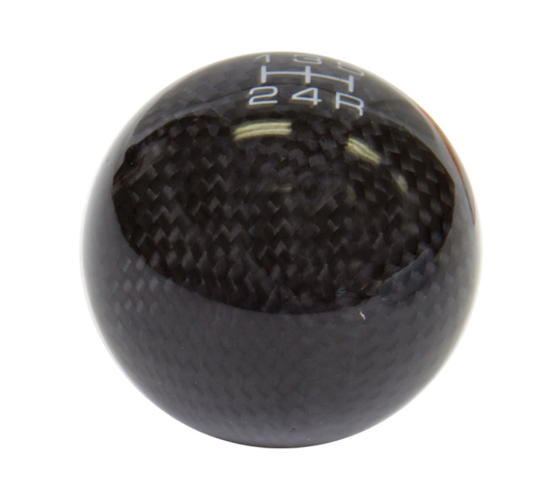 NRG Universal Ball Style Shift Knob (No Logo) - Black Carbon Fiber (5 Speed Pattern) (SK-300BC-2)