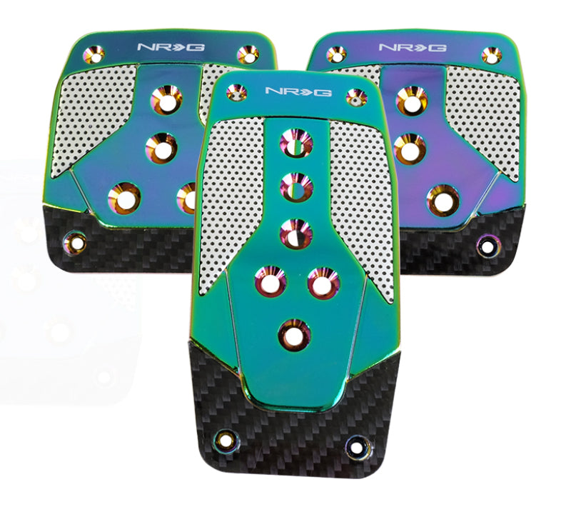 NRG Aluminum Sport Pedal M/T - Neochrome w/ Black Carbon (PDL-400MC)