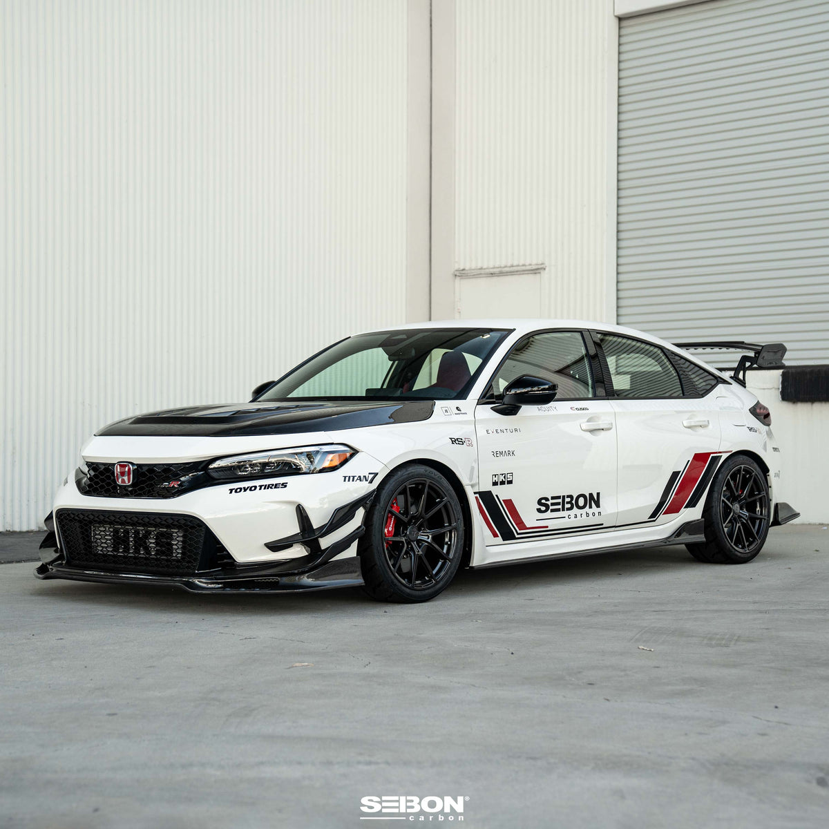 Seibon 2023-2024 Honda Civic Type R Carbon Front Bumper Canards - photo 7